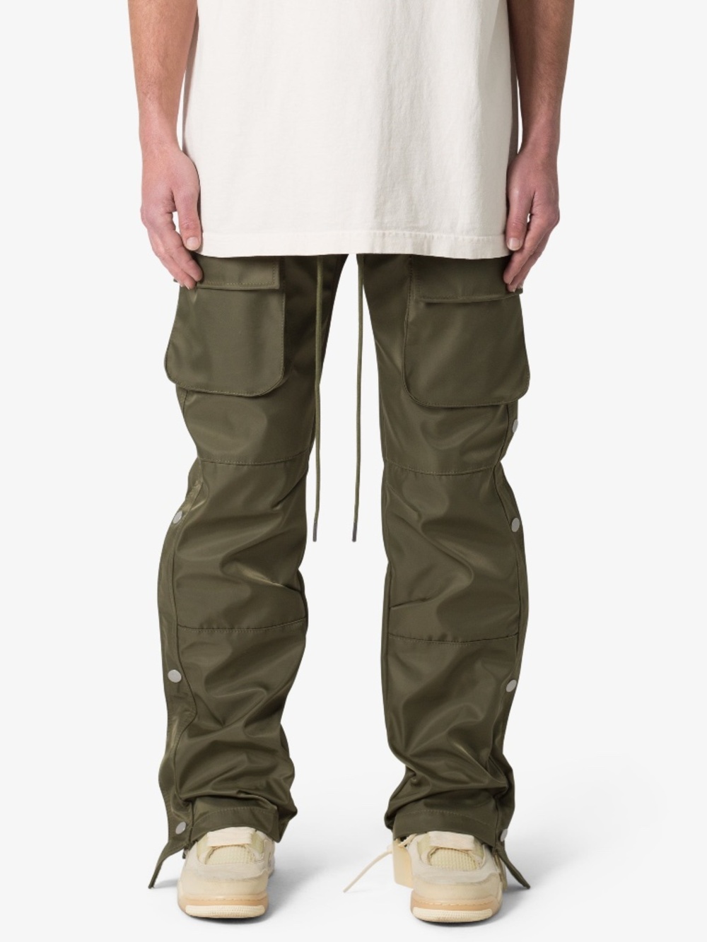 mnml Snap Front Cargo Pants - Olive Size 36Olive / 36 - Picture 1 of 3